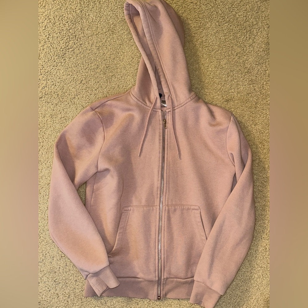 H&M Mauve Hoodie with Zipper